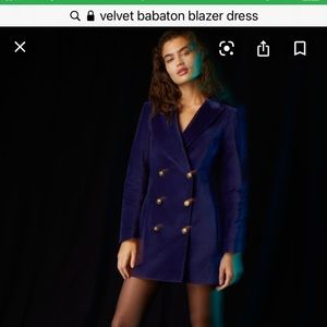 Babaton pelli velvet blazer dress